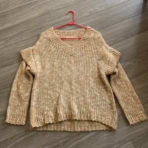 Lost in lunar brown sweater